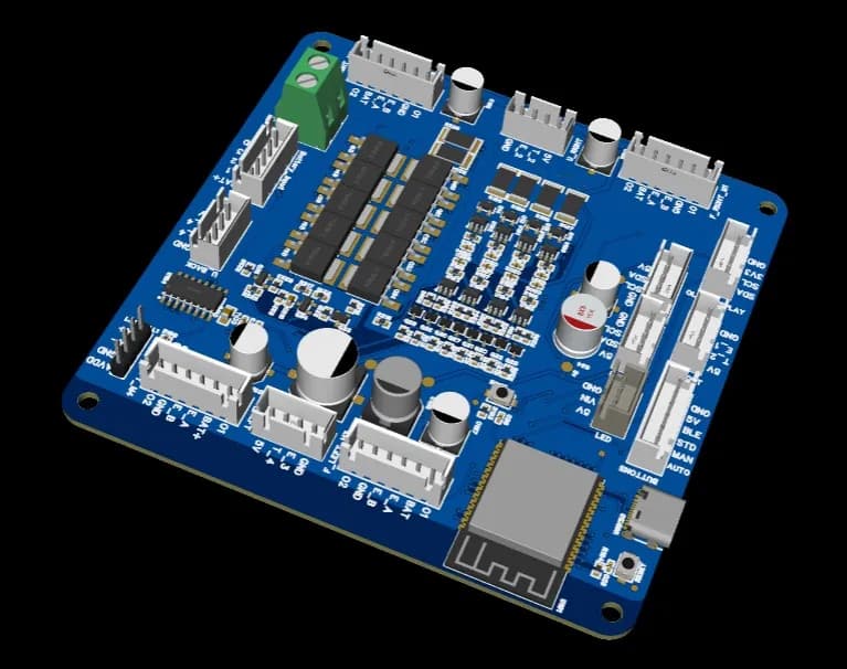 3D render of the AGV main controller board